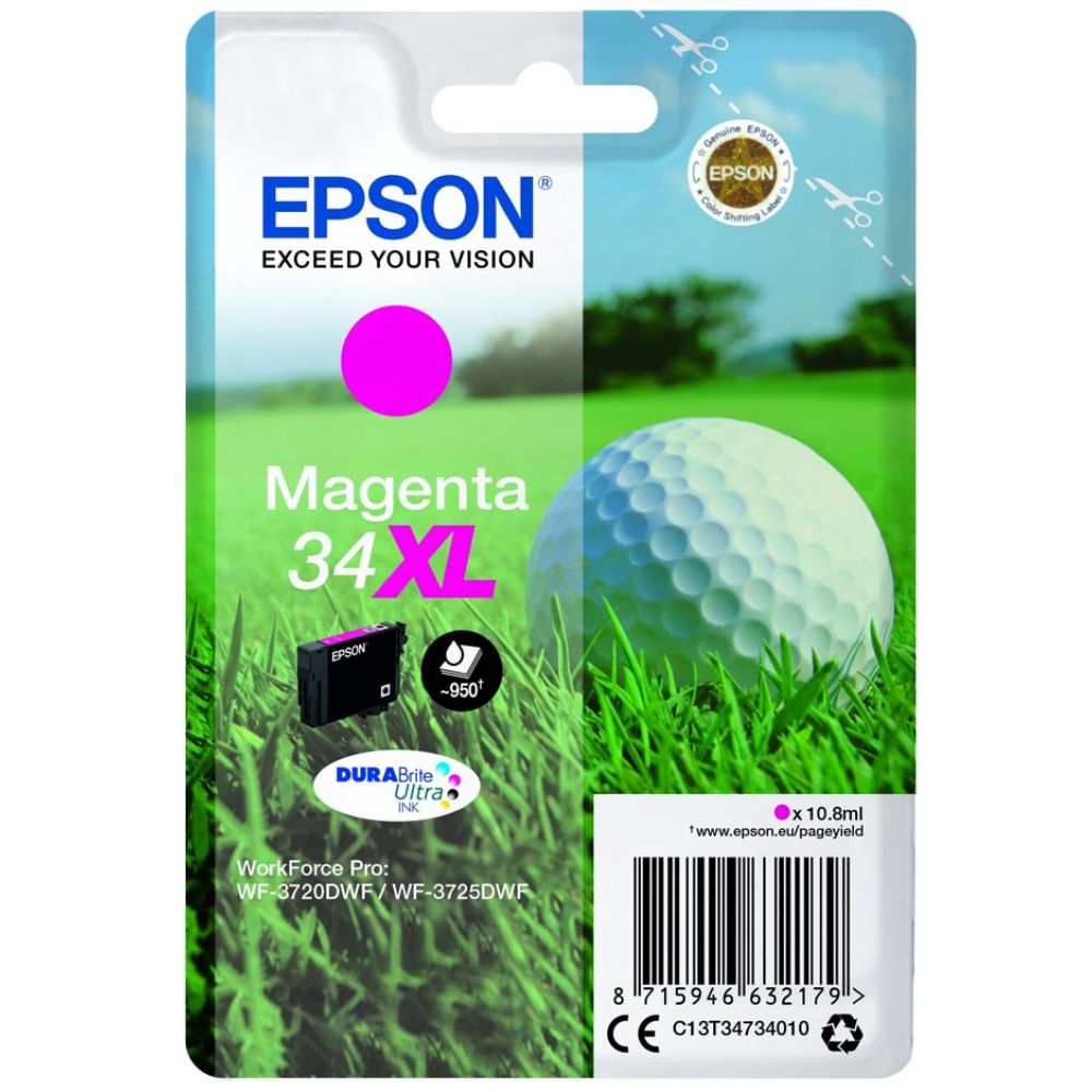 Epson Μελάνι Inkjet No.34XL Magenta (C13T34734010)