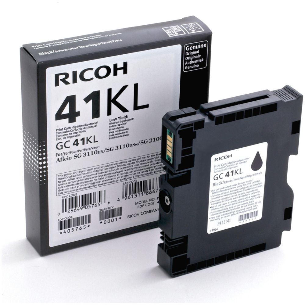 RICOH GC 41KL GEL INK BLACK 600p (GC-41KL)  (405765) (RICGC41KL)