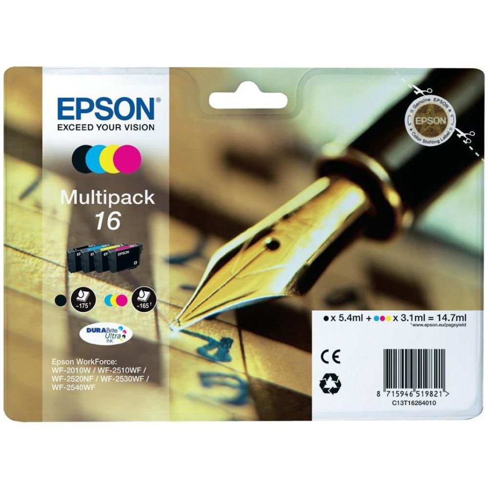 Epson Μελάνι Inkjet No.16 Multipack (C13T16264012) (EPST162640)