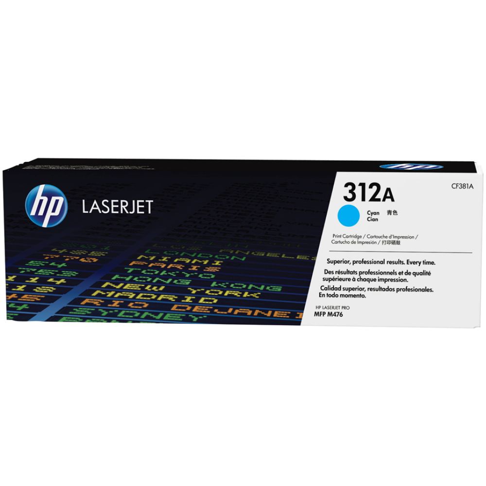 HP 312A LaserJet Cyan Toner (2.7k) (CF381A) (HPCF381A)