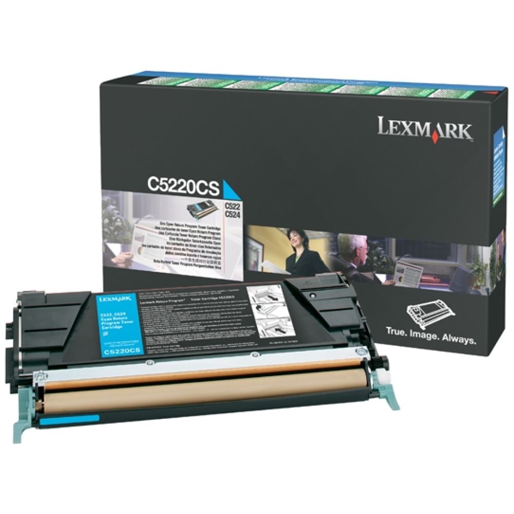 LEXMARK C522/524/530 CYAN TONER (3K) (C5220CS) (LEXC5220CS)