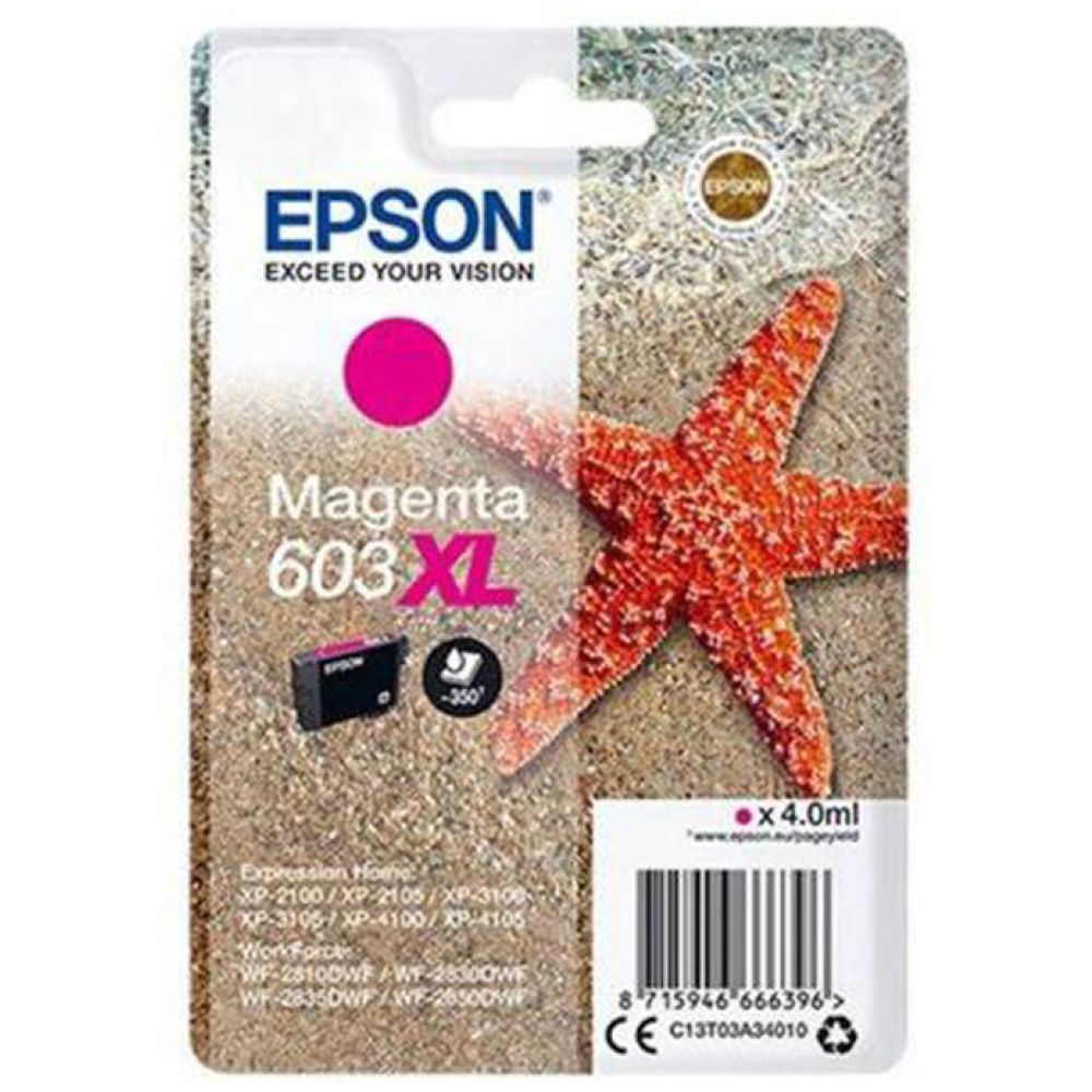 Epson Μελάνι Inkjet 603XL Magenta (C13T03A34010) (EPST03A340)