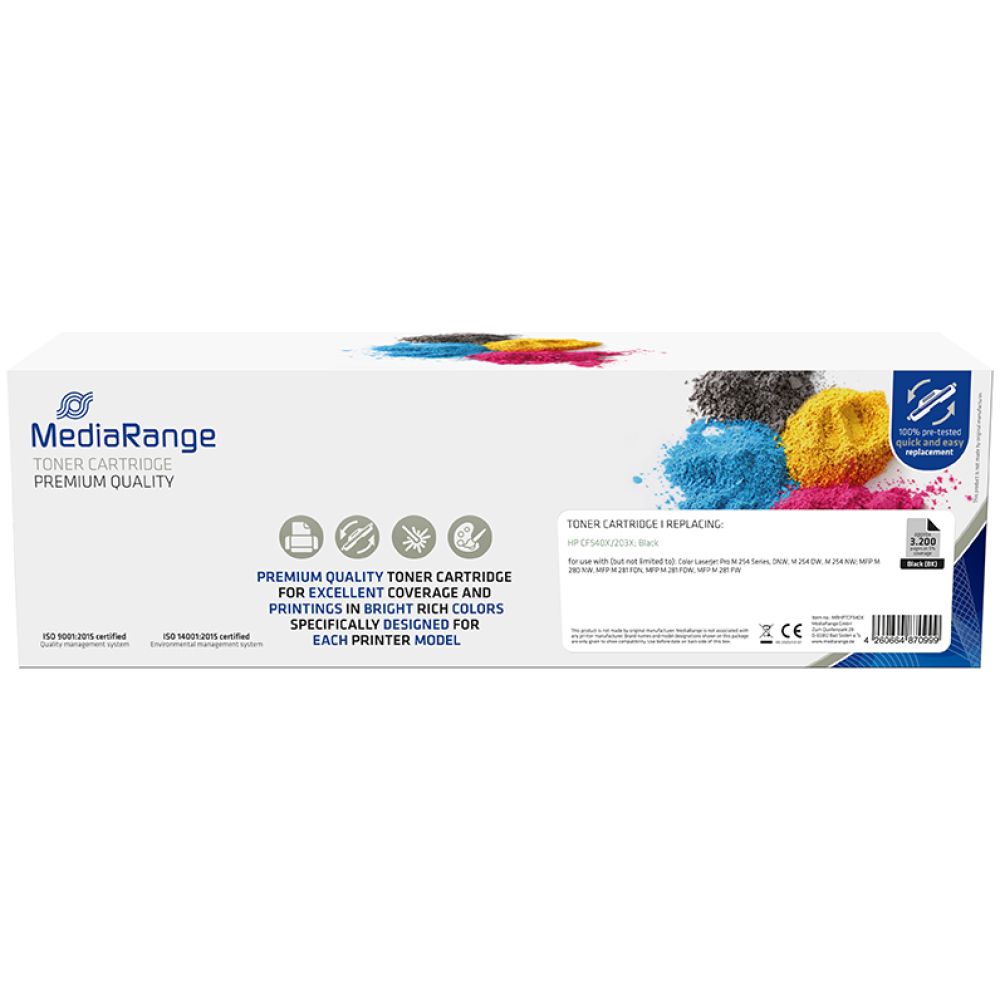 Toner MEDIARANGE Συμβατό για Εκτυπωτές HP (Black) (CF540X/203X) (MRHPTCF540X)