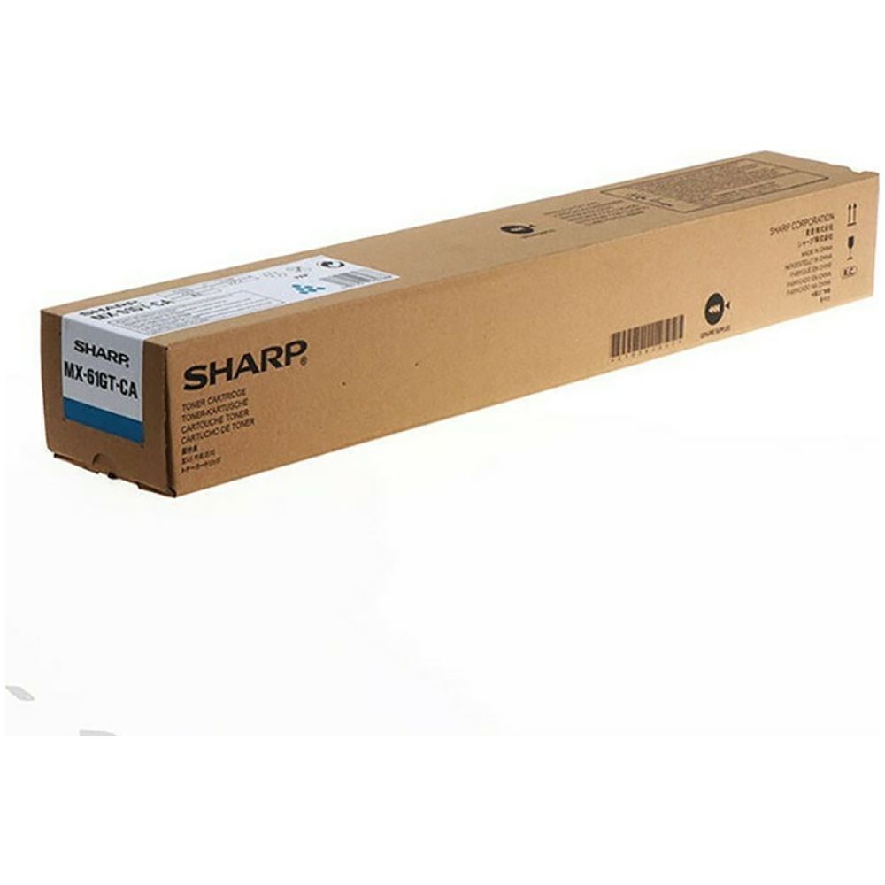 Sharp toner cartridge high capacity cyan  for use in Sharp MX-2630 N/ -2651/ -3061 and -3571 (MX61GTCA) (SHAMX61GTCA)