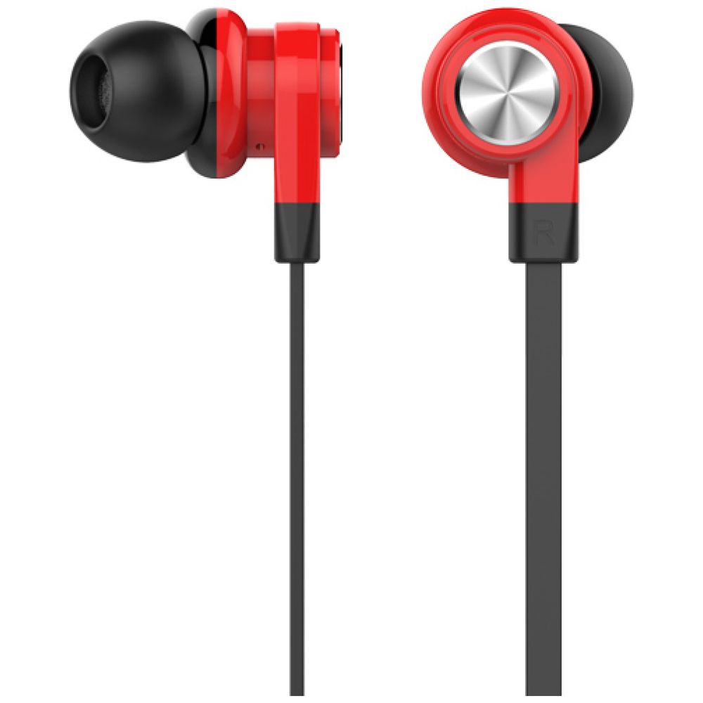 CELEBRAT earphones με μικρόφωνο D9, 10mm, 3.5mm, 1.2m, κόκκινα