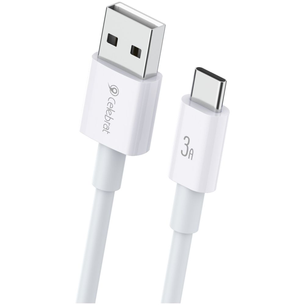 CELEBRAT καλώδιο USB-C σε USB CB-24C, 3A, 1.2m, λευκό