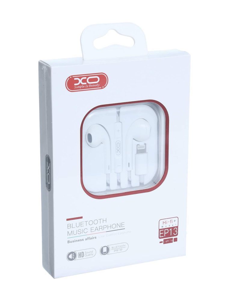 XO EP13 ΑΚΟΥΣΤΙΚΑ HANDSFREE, LIGHTNING BLUETOOTH, ΛΕΥΚΟ - Image 5