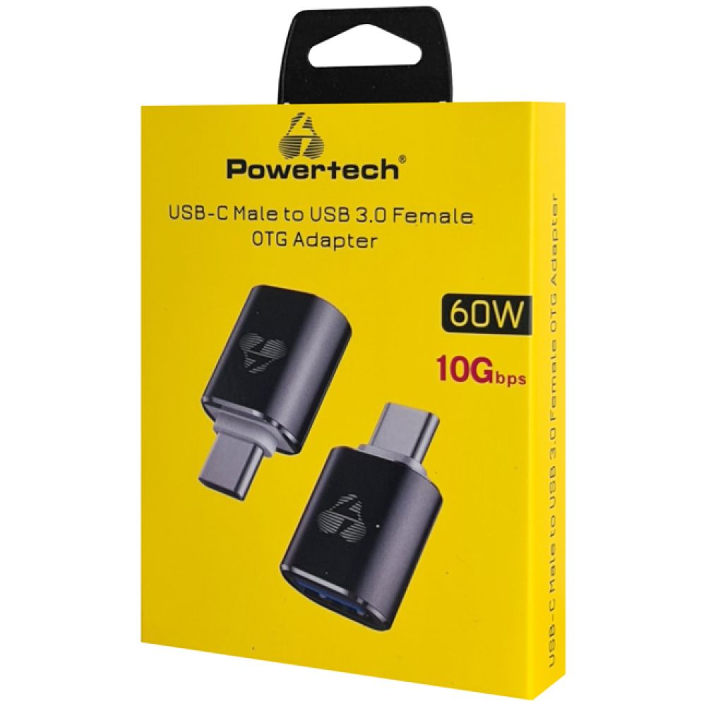 POWERTECH αντάπτορας USB-C σε USB 3.0 PTR-0148, 10 Gbps, 60W, γκρι - Image 2