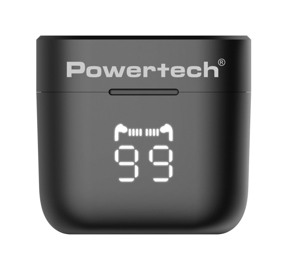 POWERTECH earphones με θήκη φόρτισης PT-1227, TWS, ENC, 30/480mAh, μαύρα - Image 5