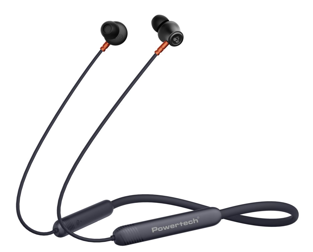 POWERTECH earphones PT-1228 με μαγνήτη, Bluetooth ENC 10mm 180mAh, μαύρα - Image 2