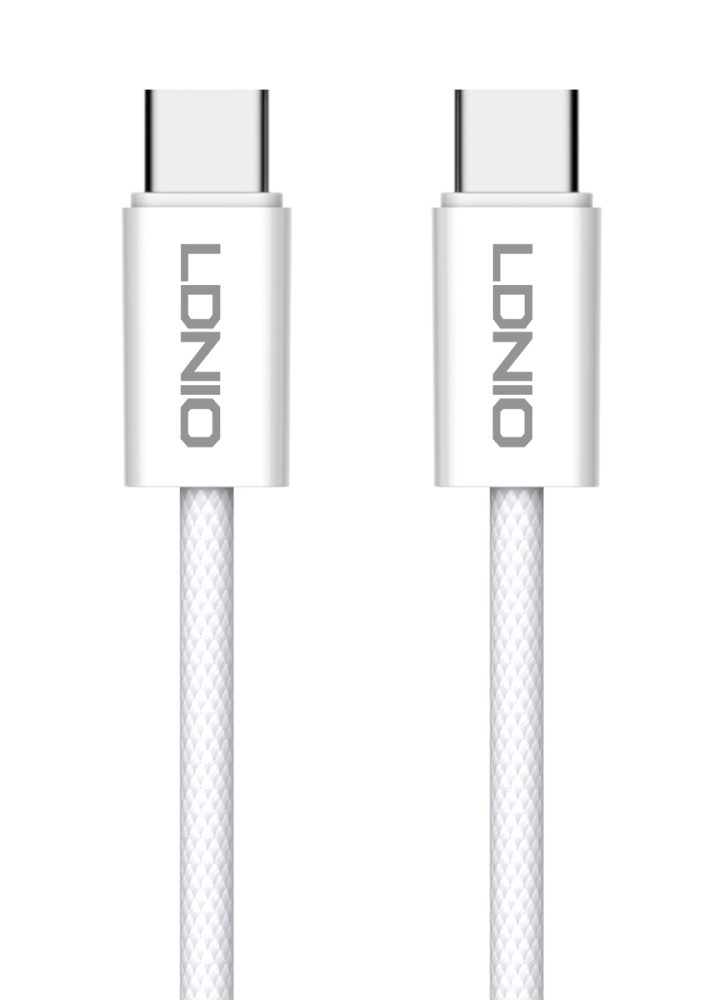 LDNIO καλώδιο USB-C LC901C, 65W PD, 480Mbps, 1m, λευκό