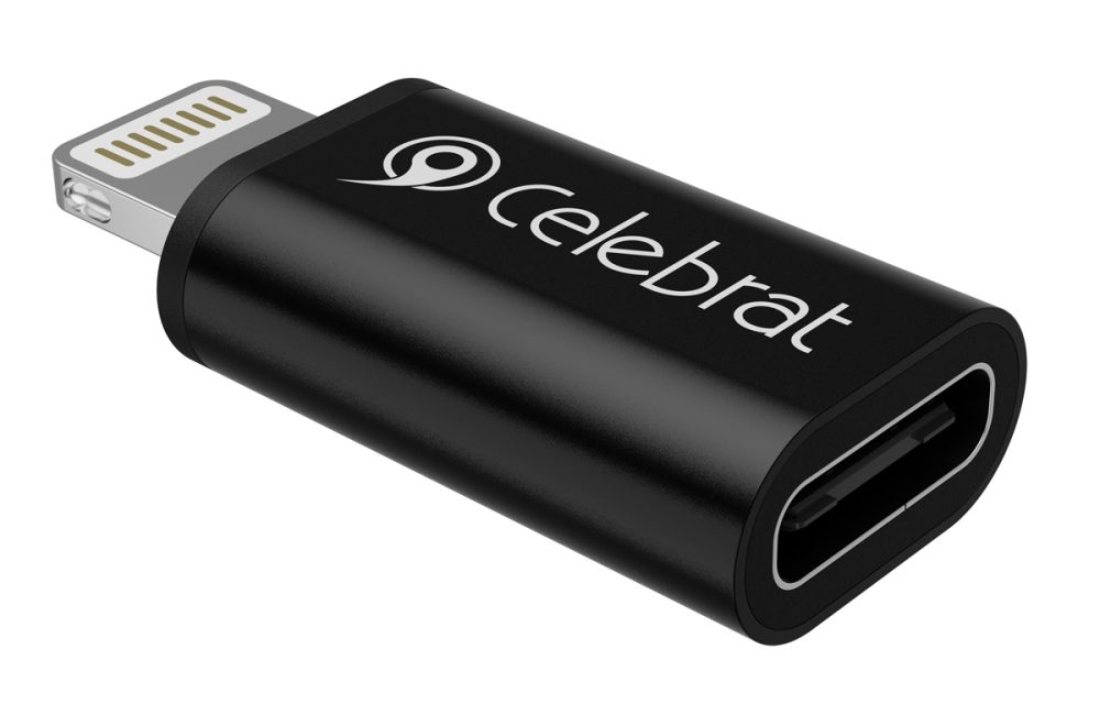 CELEBRAT αντάπτορας Lightning σε USB-C CA-03, 2A, 480Mbps, μαύρος - Image 5