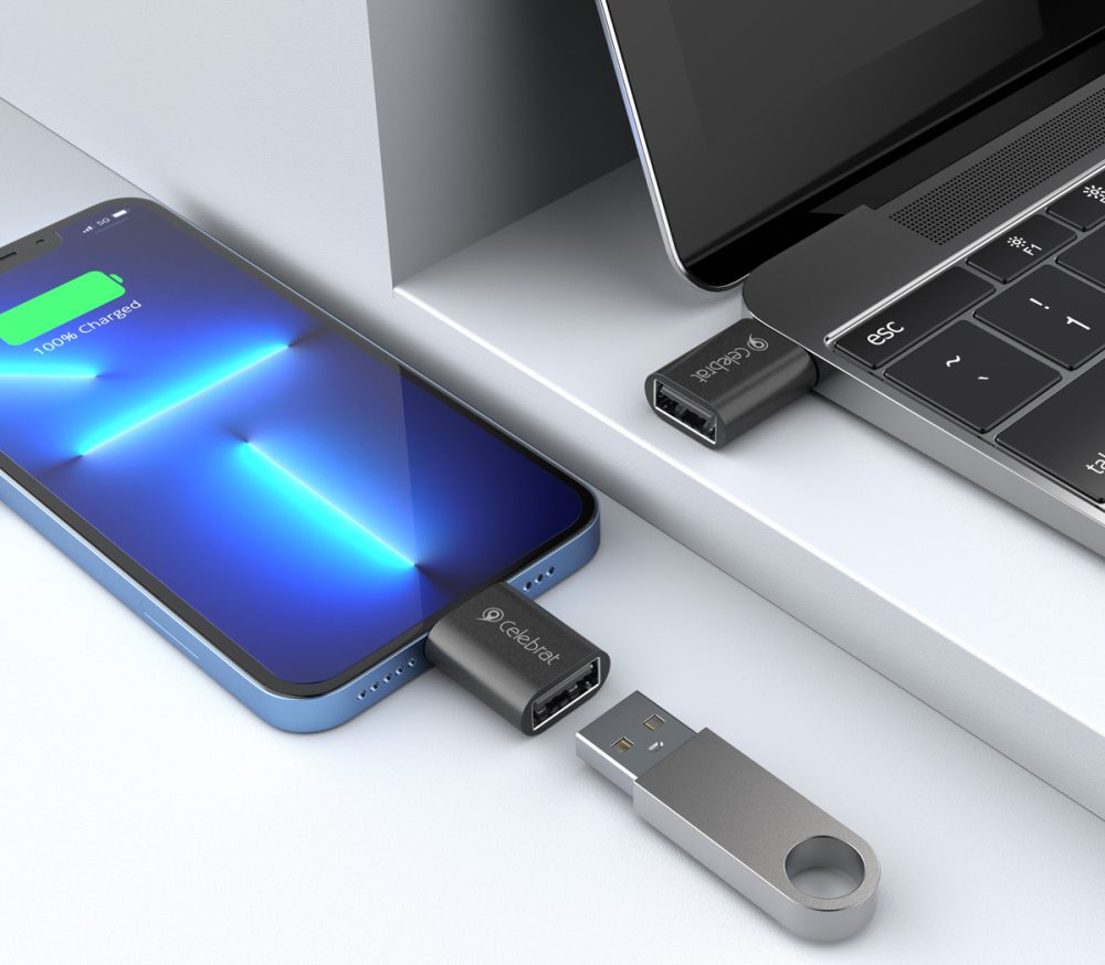 CELEBRAT αντάπτορας USB-C σε USB 3.0 CA-04, 5Gbps, μαύρος - Image 3