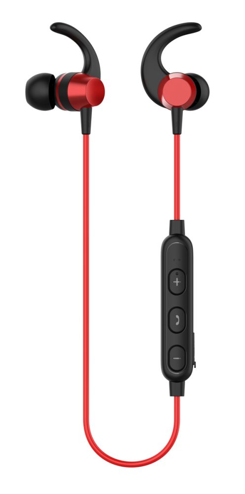 YISON earphones E14 με μαγνήτη, Bluetooth, 10mm, 65mAh, κόκκινα