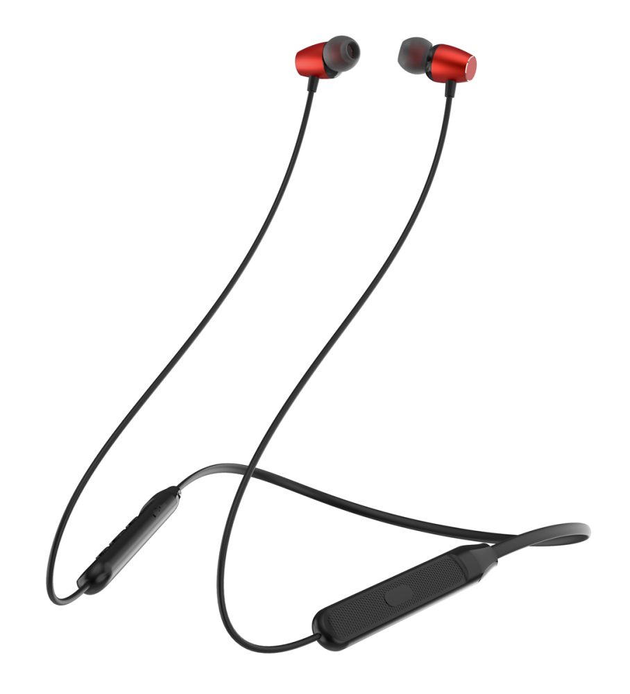 YISON earphones E19 με μαγνήτη, Bluetooth, 10mm, 130mAh, κόκκινα - Image 4