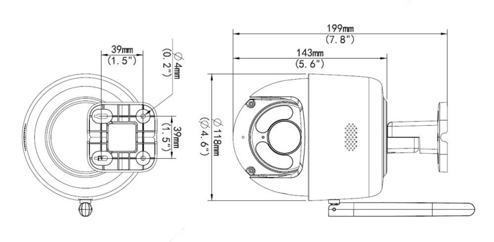 UNIARCH smart κάμερα UHO-P1A-M3F4D, 3MP, WiFi, PTZ, SD - Image 3