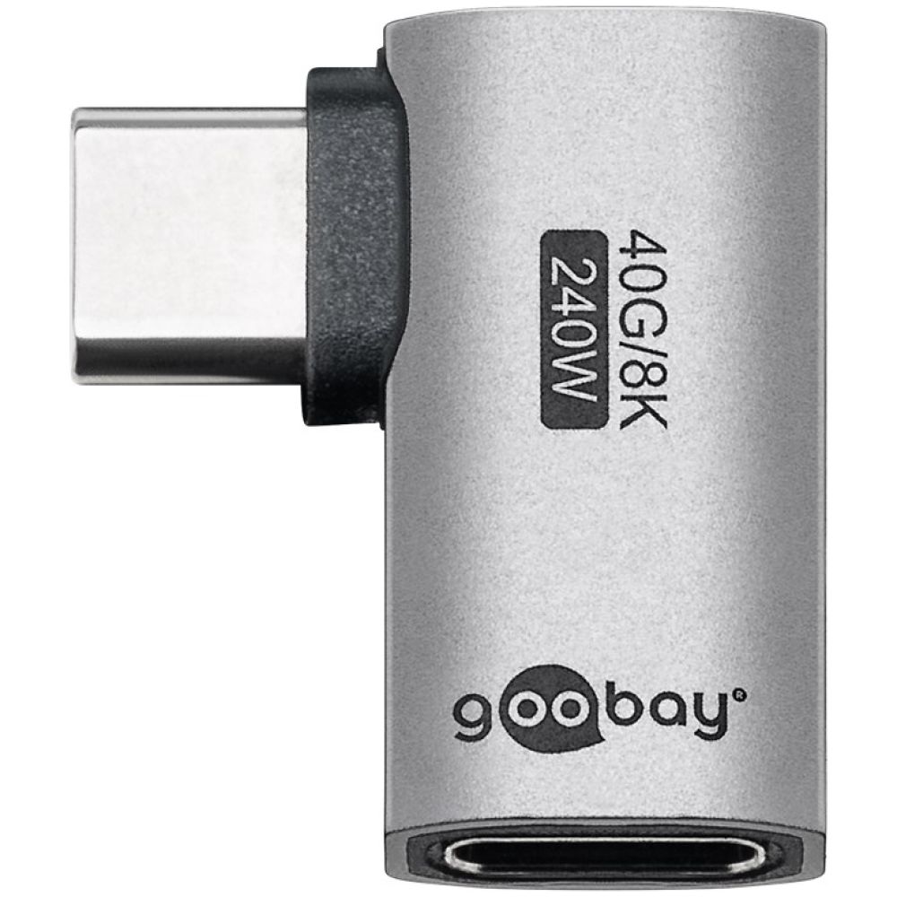 GOOBAY αντάπτορας USB-C 74441, γωνιακός 90°, USB4, 240W, 40Gbps, 8K, γκρι - Image 9