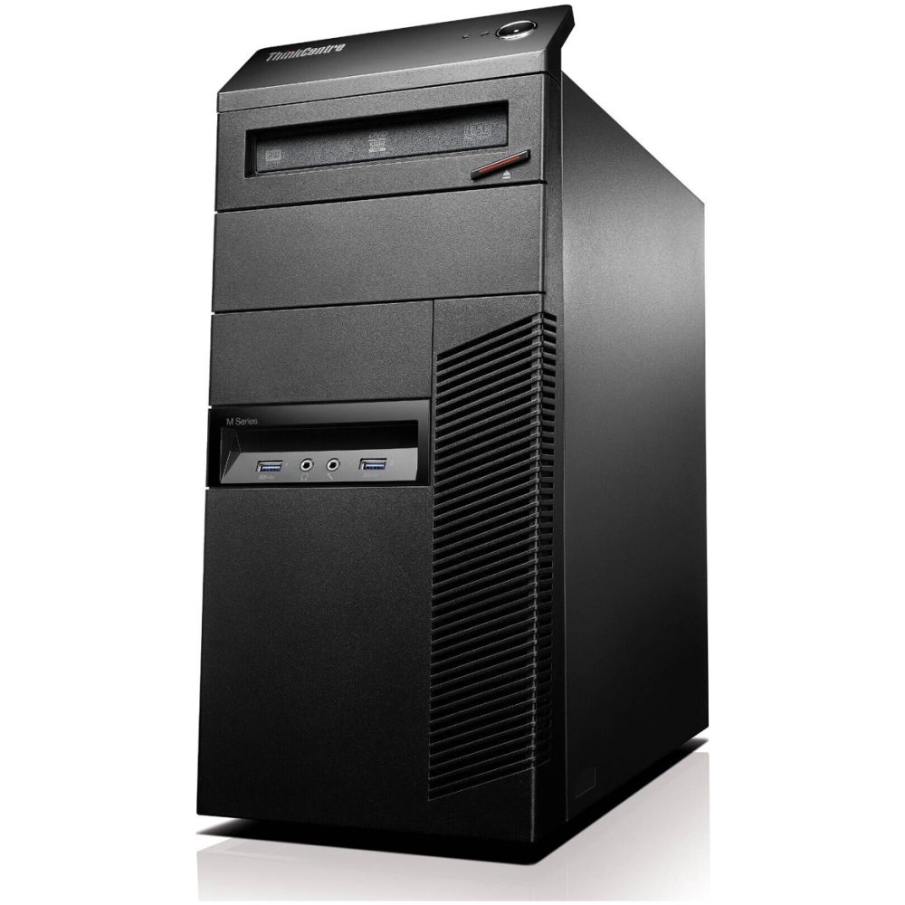 LENOVO PC ThinkCentre M93p MT, Refurbished Grade A Repainted, i5-4570, 8GB, 500GB HDD, DVD, FreeDOS