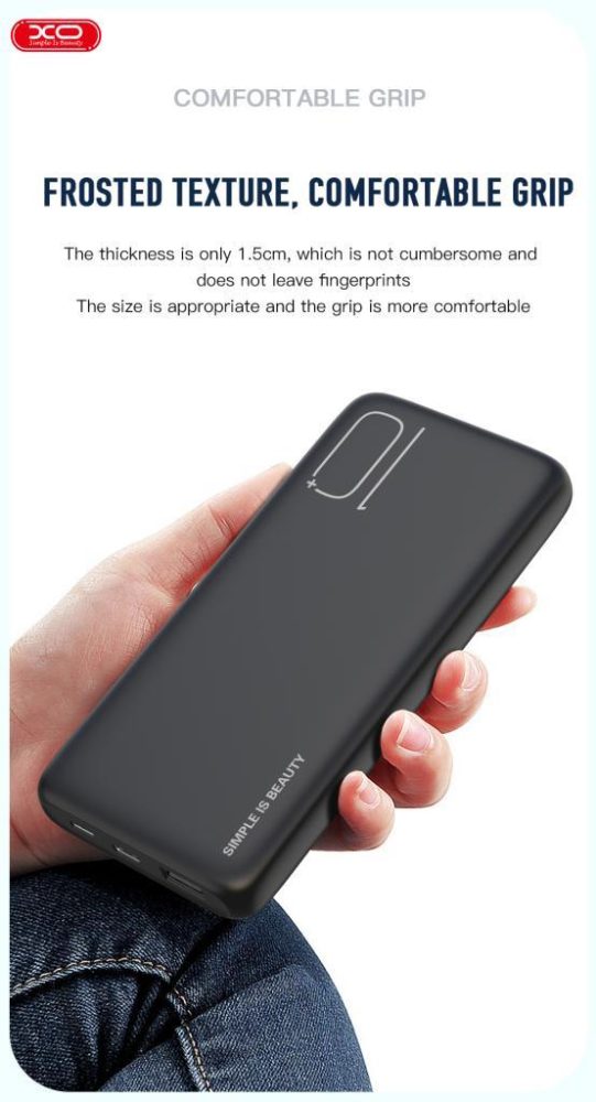 XO PR182 POWER BANK 10000MAH, ΜΑΥΡΟ - Image 3