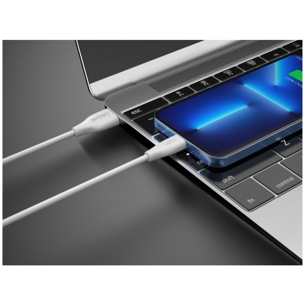 CELEBRAT καλώδιο USB-C σε USB CB-31A, 15W, 480Mbps, 1m, λευκό - Image 2