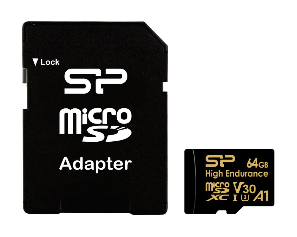 SILICON POWER κάρτα μνήμης microSDHC High Endurance, 64GB, Class 10 UHS-I U3 A1 V30