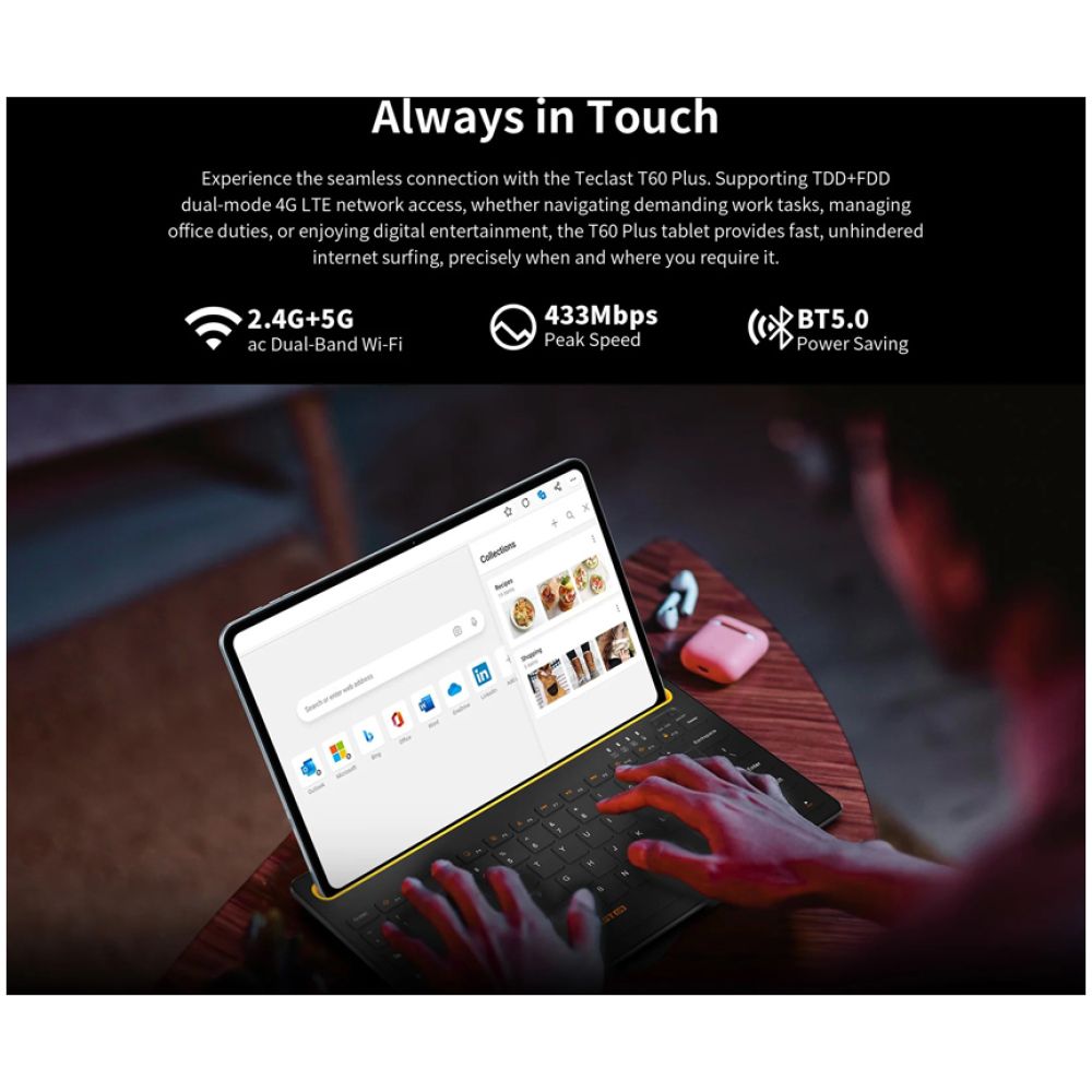 TECLAST tablet T60 Plus, 12", 6/128GB, 4G, Android 14, 8000mAh, μπλε - Image 7