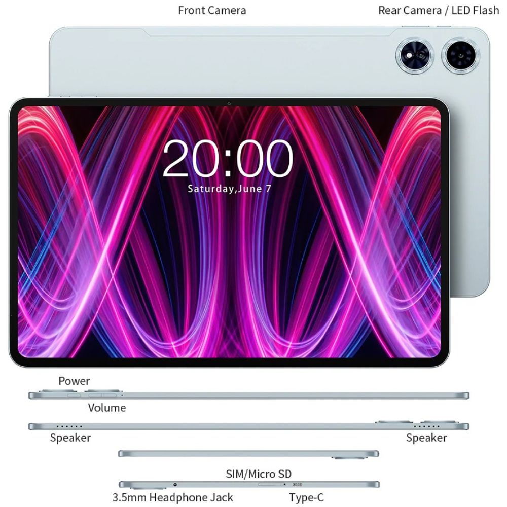 TECLAST tablet T60 Plus, 12", 6/128GB, 4G, Android 14, 8000mAh, μπλε - Image 11