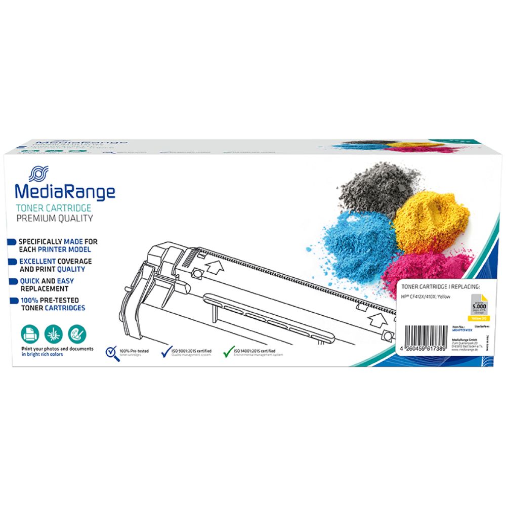 Toner MEDIARANGE Συμβατό για Εκτυπωτές HP (Yellow) (CF412X/410X) (MRHPTCF412X)