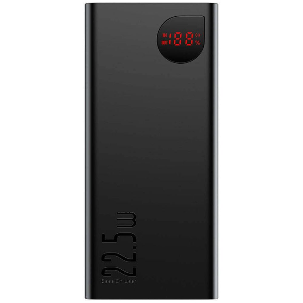 Baseus Adaman Power Bank 20000mAh 22.5W με 2 Θύρες USB-A και Θύρα USB-C Quick Charge 3.0 Μαύρο (PPAD070101) (BASPPAD070101)