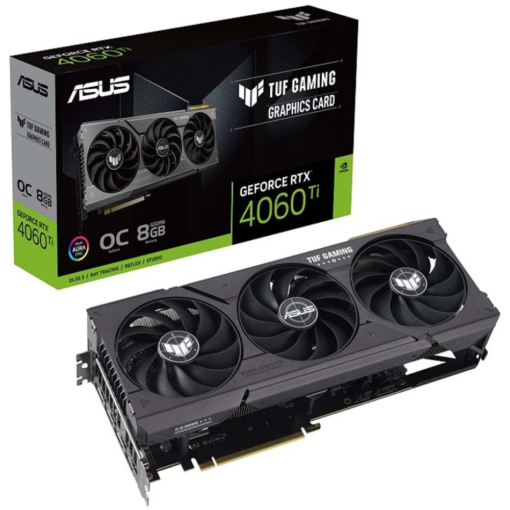 VGA Asus GeForce® RTX 4060 TI 8GB Gaming OC GDDR6X TUF (90YV0J50-M0NA00) (ASU90YV0J50-M0NA00)