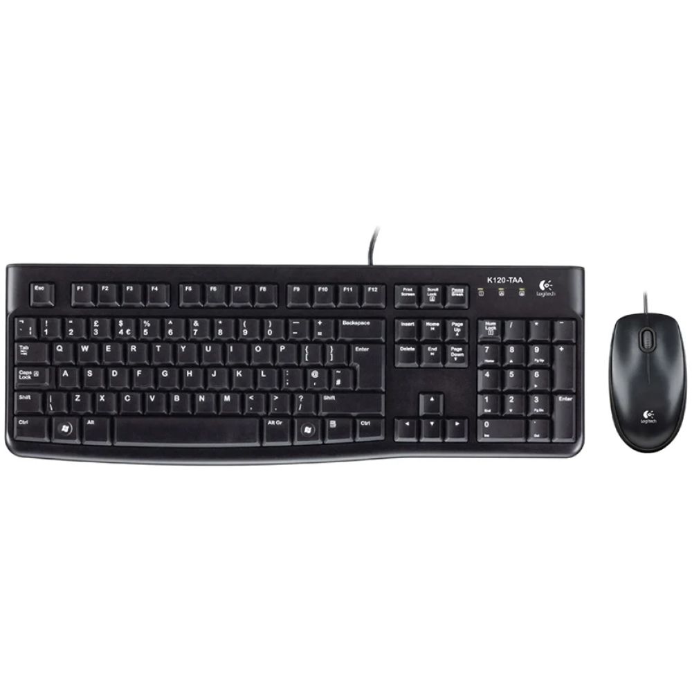 Logitech MK120 Desktop Combo US (Black, Wired) (LOGMK120US)