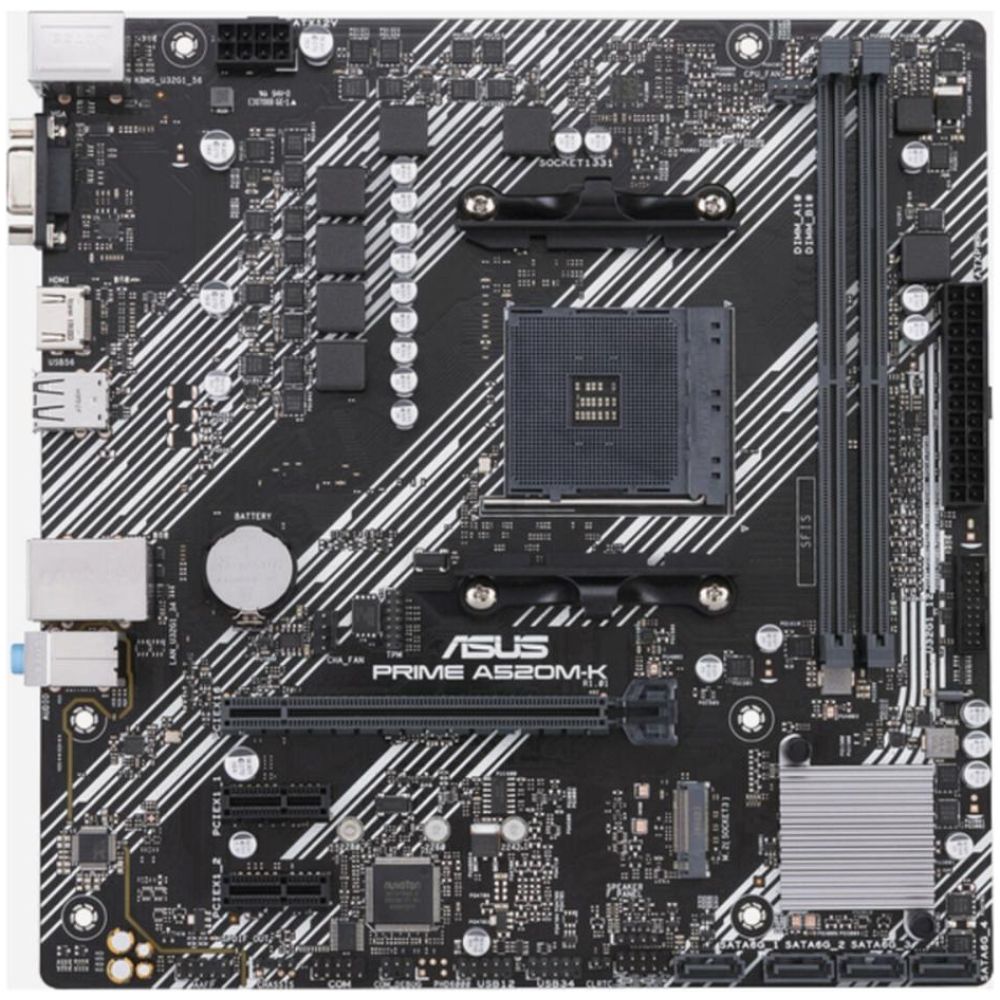 Asus Prime A520M-K Motherboard Micro ATX με AMD AM4 Socket (90MB1500-M0EAY0) (ASU90MB1500-M0EAY0)