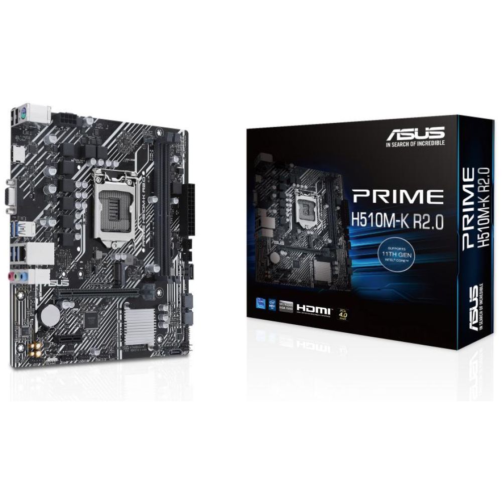 Asus Prime H510M-K R2.0 Motherboard Micro ATX με Intel 1200 Socket (90MB1E80-M0EAY0) (ASU90MB1E80-M0EAY0)