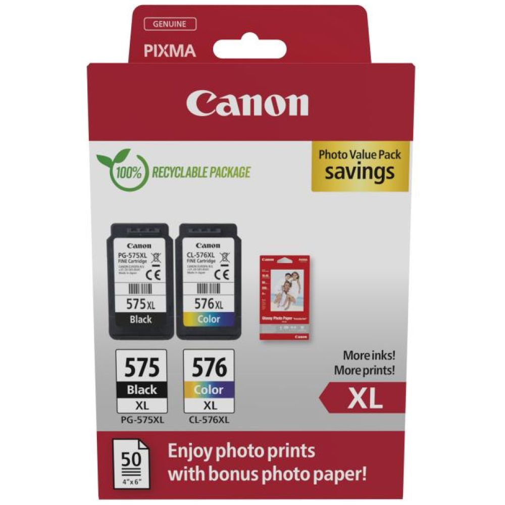 Canon Μελάνι Inkjet PG-575XL/CL-576XL Ph.Value Pack (5437C006) (CANCL-576XLPVP)