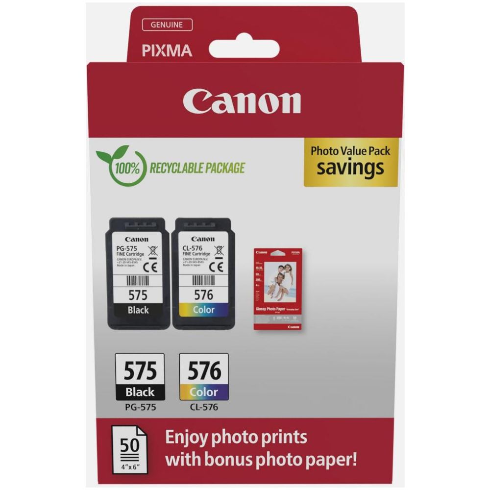 Canon Μελάνι Inkjet PG-575/CL-576 Ph.Value Pack (5438C004) (CANCL-576PVP)