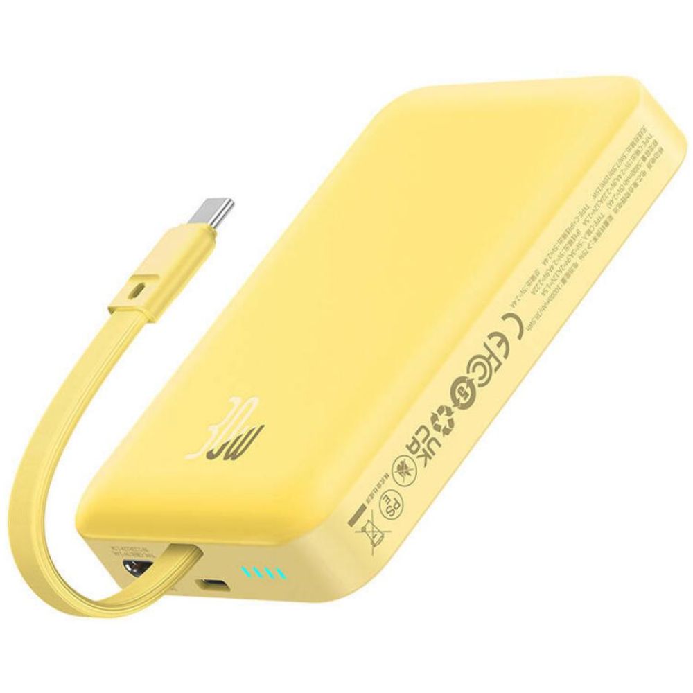 Baseus Powerbank Magnetic Mini 10000mAh 30W MagSafe (yellow) (P1002210BY23-00) (BASP1002210BY23-00)