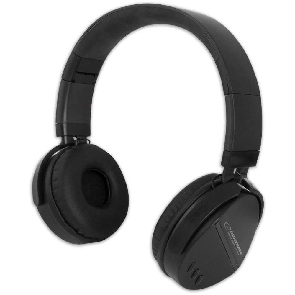 Esperanza EH217 Ασύρματα Bluetooth On Ear Ακουστικά με 7 ώρες Λειτουργίας Μαύρα (EH217K) (ESPEH217K)