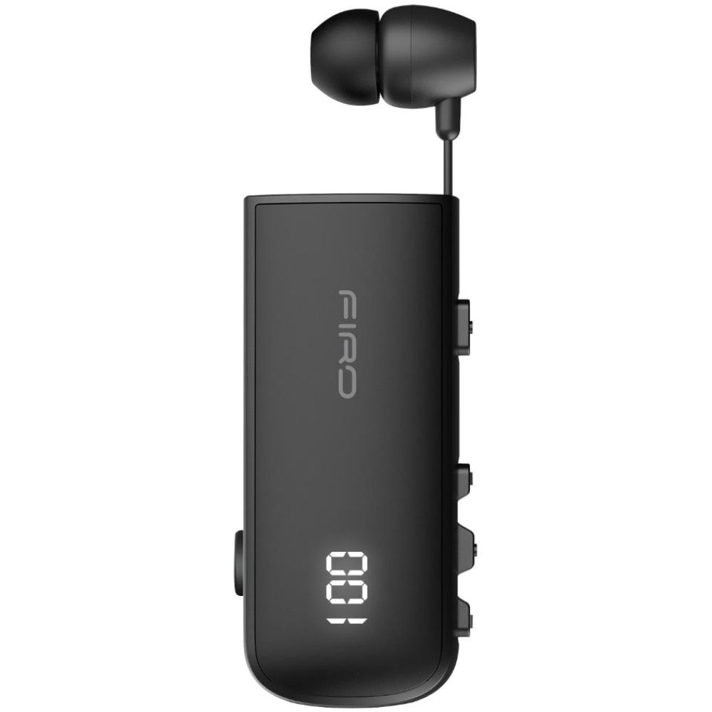 FIRO H16J BUSINESS BLUETOOTH RETRACTABLE EARPHONE ΜΕ ΟΘΟΝΗ, ΜΑΥΡΟ - Image 3