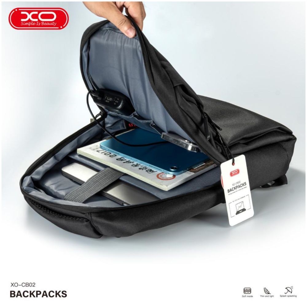 XO CB02 15.6-INCH ΑΔΙΑΒΡΟΧΗ ΤΣΑΝΤΑ BACKPACK ΓΙΑ ΛΑΠΤΟΠ - Image 4