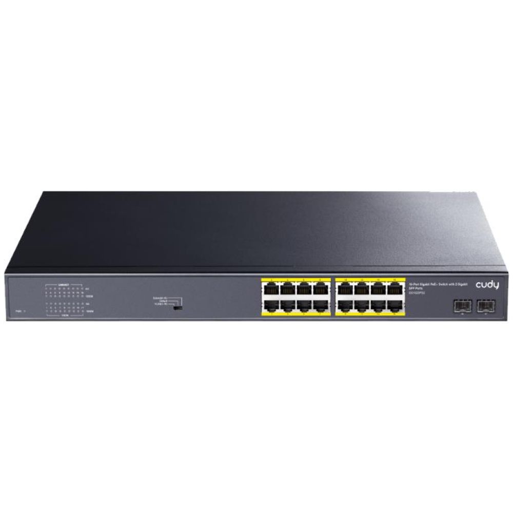 CUDY GS1020PS2 16 PORT + 2 GIGABIT SFP POE+ SWITCH, 200W