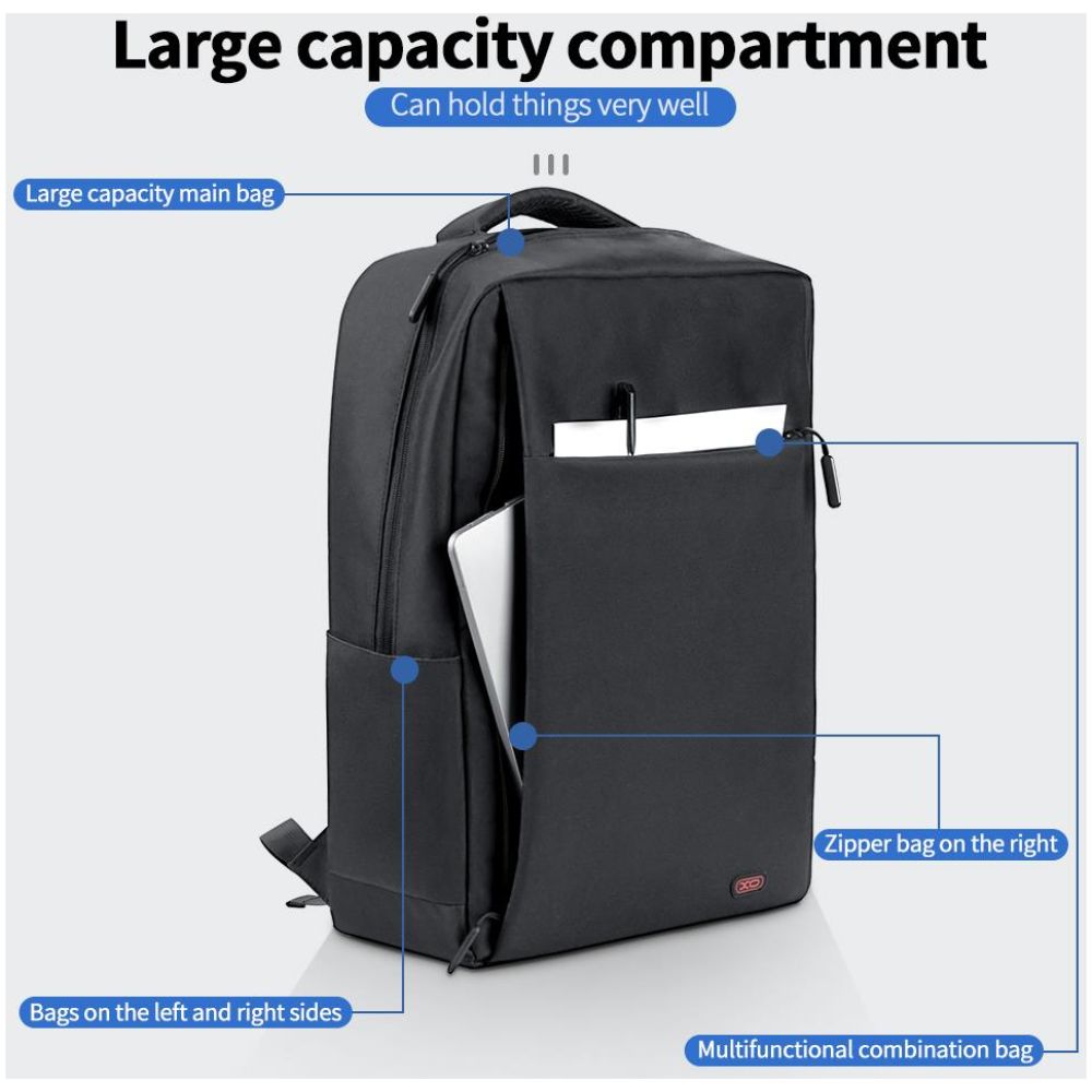 XO CB02 17-INCH ΑΔΙΑΒΡΟΧΗ ΤΣΑΝΤΑ BACKPACK ΓΙΑ ΛΑΠΤΟΠ - Image 4