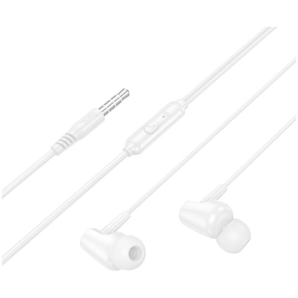 HOCO M112 ΑΚΟΥΣΤΙΚΑ HANDSFREE STORY 3,5mm, ΛΕΥΚΟ - Image 2