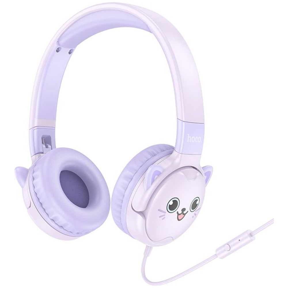 HOCO W61 VOICE WIRED HEADPHONES, DREAM PURPLE - Image 3