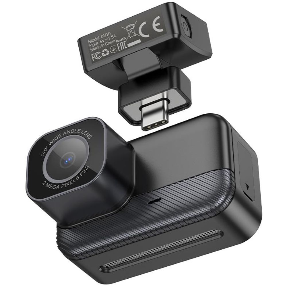 HOCO DV10 VIDEO RECORDER MINI SCREEN DASHCAM, ΜΑΥΡΗ - Image 5