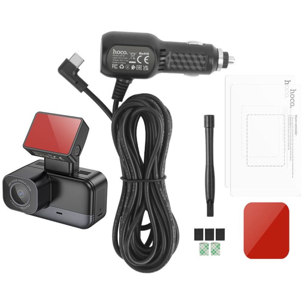 HOCO DV10 VIDEO RECORDER MINI SCREEN DASHCAM, ΜΑΥΡΗ - Image 6