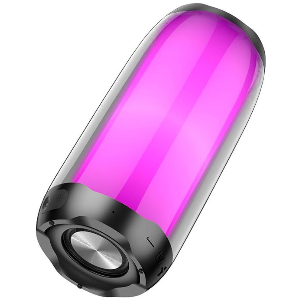 HOCO HC8 PULSATING COLORFUL LUMINOUS WIRELESS SPEAKER, ΜΑΥΡΟΣ