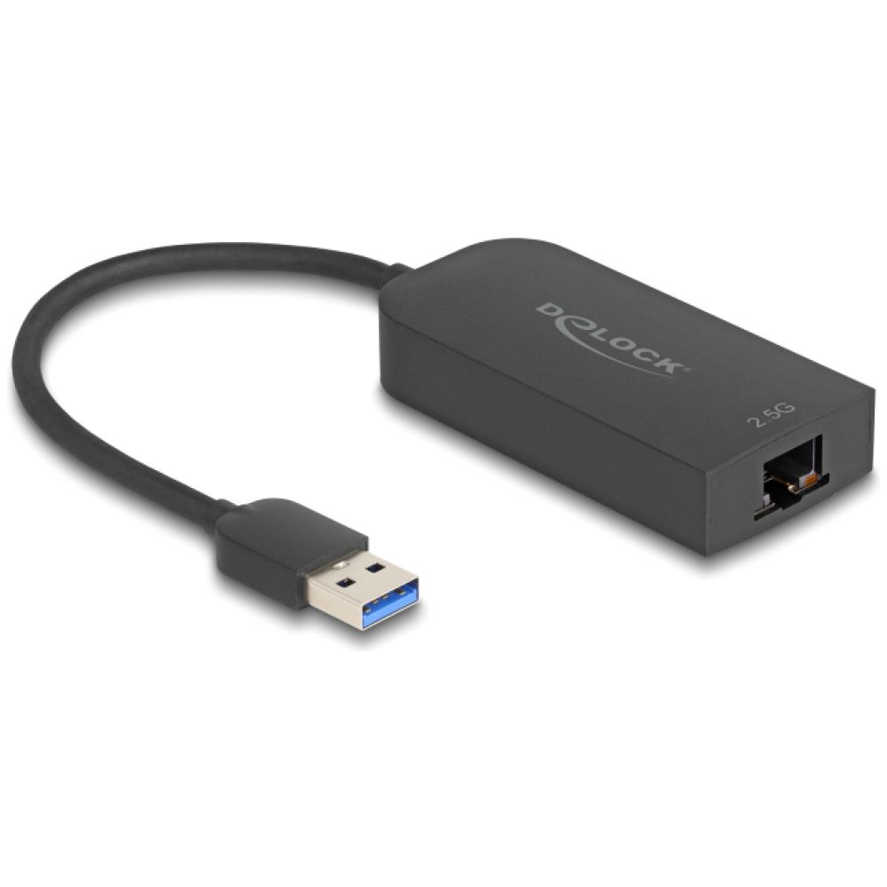 DELOCK αντάπτορας δικτύου 66045, USB, 2.5Gbps Ethernet, μαύρος