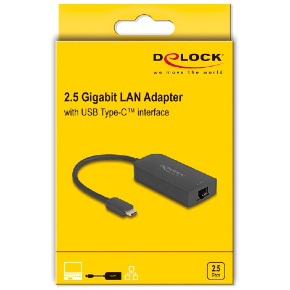 DELOCK αντάπτορας δικτύου 66045, USB, 2.5Gbps Ethernet, μαύρος - Image 3