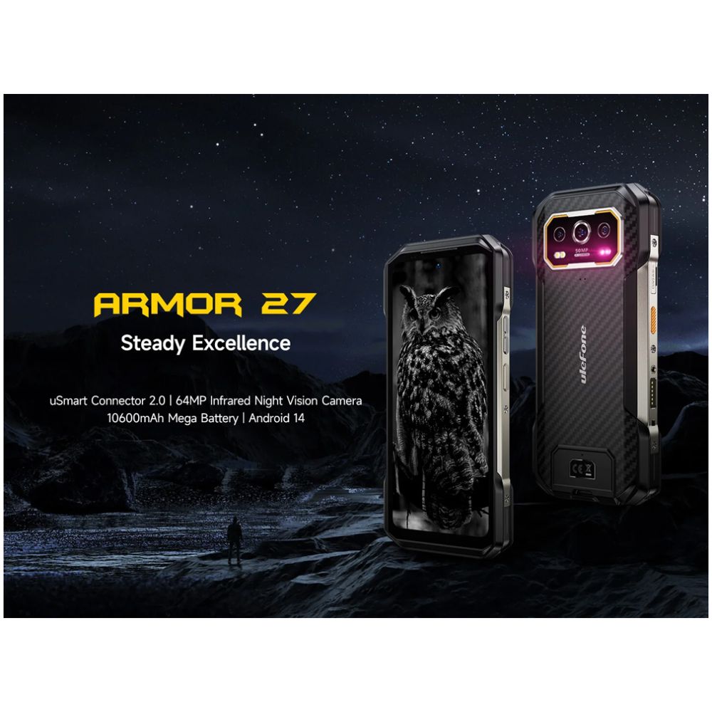 ULEFONE smartphone Armor 27, 6.78", 12/256GB, 10600mAh, IP68/IP69K, μαύρο - Image 2