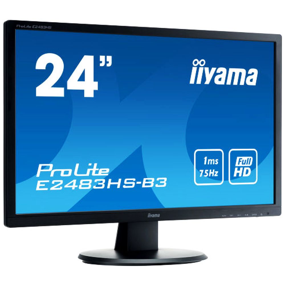 IIYAMA used οθόνη B2480H LED, 24" 1920x1080, VGA/DVI/HDMI, Grade A